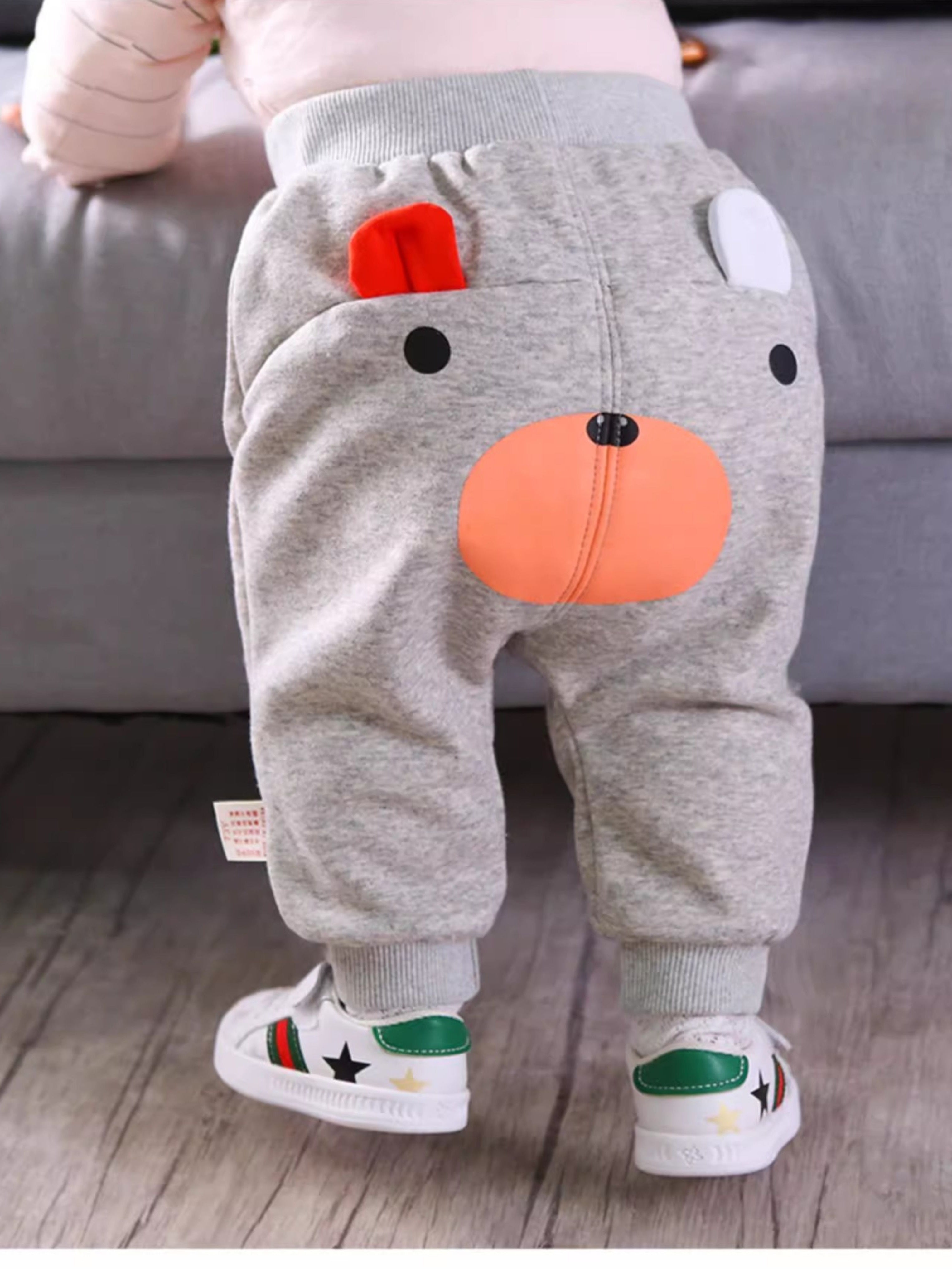 Cute Bear Jogging Pants for Babies – Ideal for Outdoor Adventures in Spring and Autumn