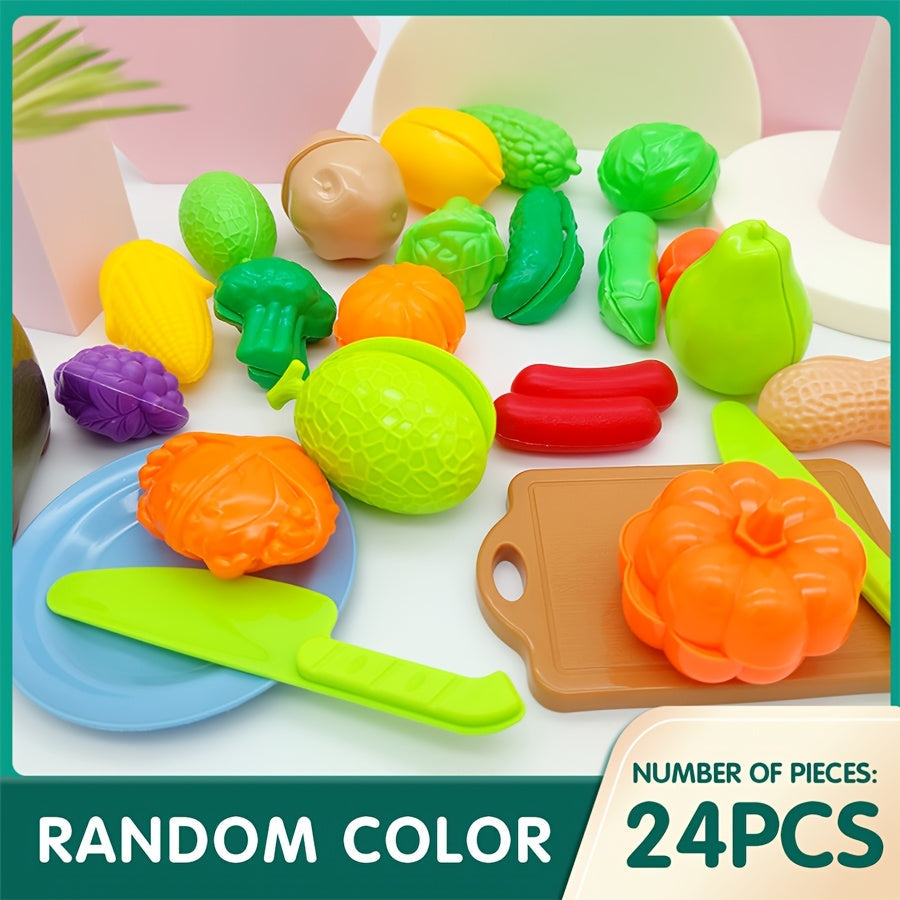 Educational Cutting Set with Food, Fruit, and Vegetables – Perfect for Early Learning and Role Play