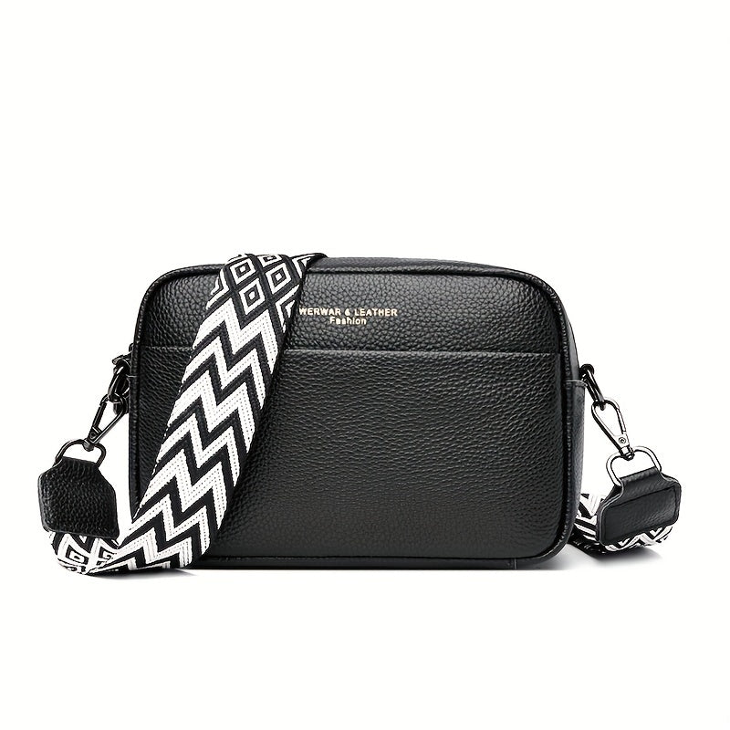 Genuine Leather Crossbody Bag – Practical and Trendy with Guitar Shoulder Strap