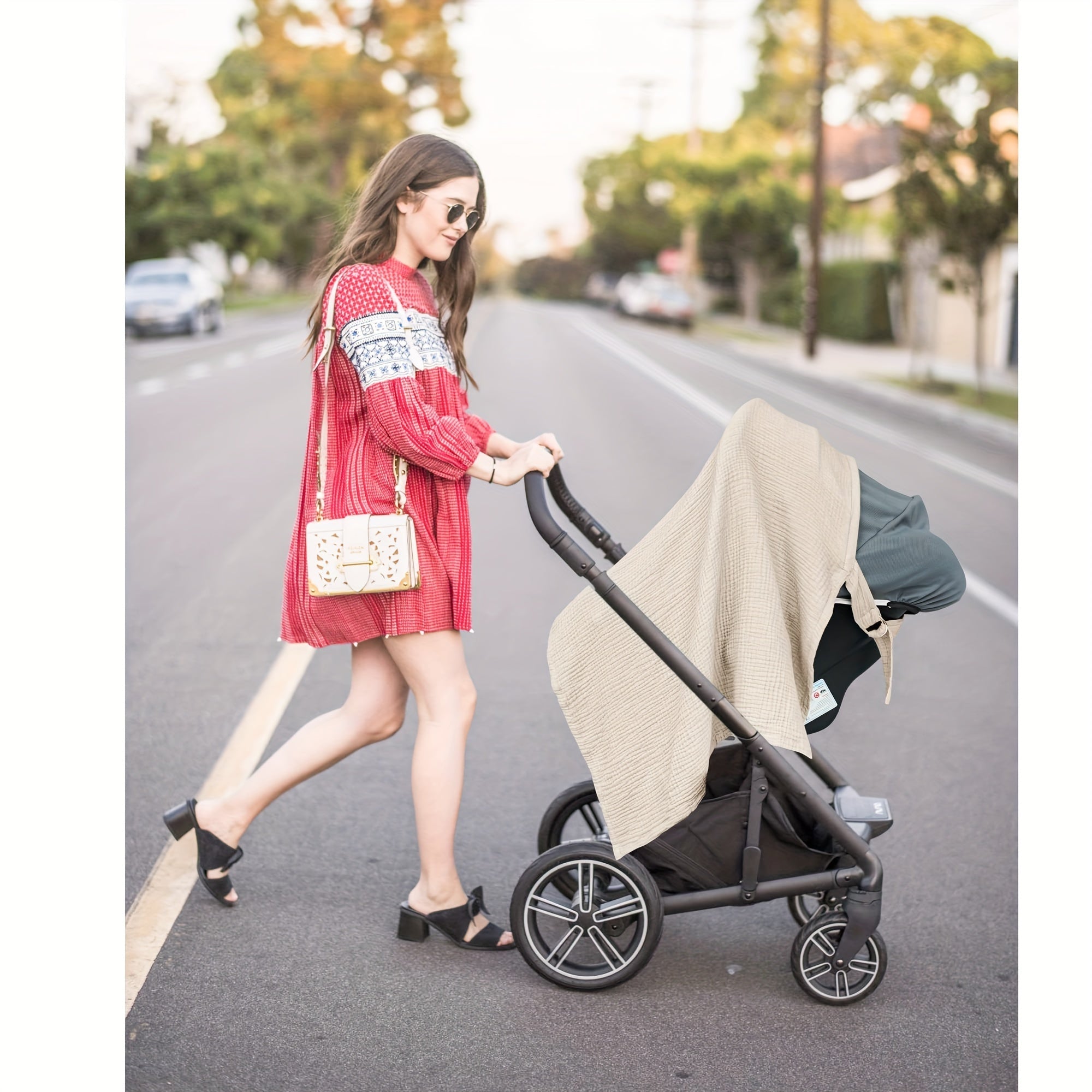 Breathable Nursing Blanket with Rigid Hoops - Multifunctional Mother Apron for Nursing and High Chair