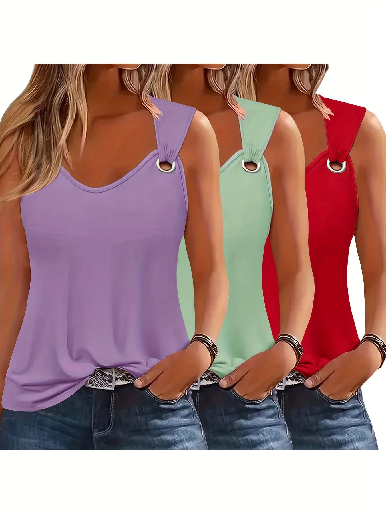 Ladies Tank Tops 3-Pack – Summer Ready and Loose Fit