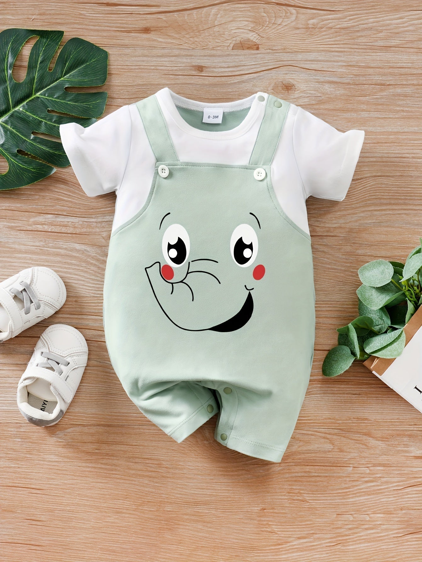 Cute Elephant Baby Romper Set – Perfect for Summer Outdoor Adventures