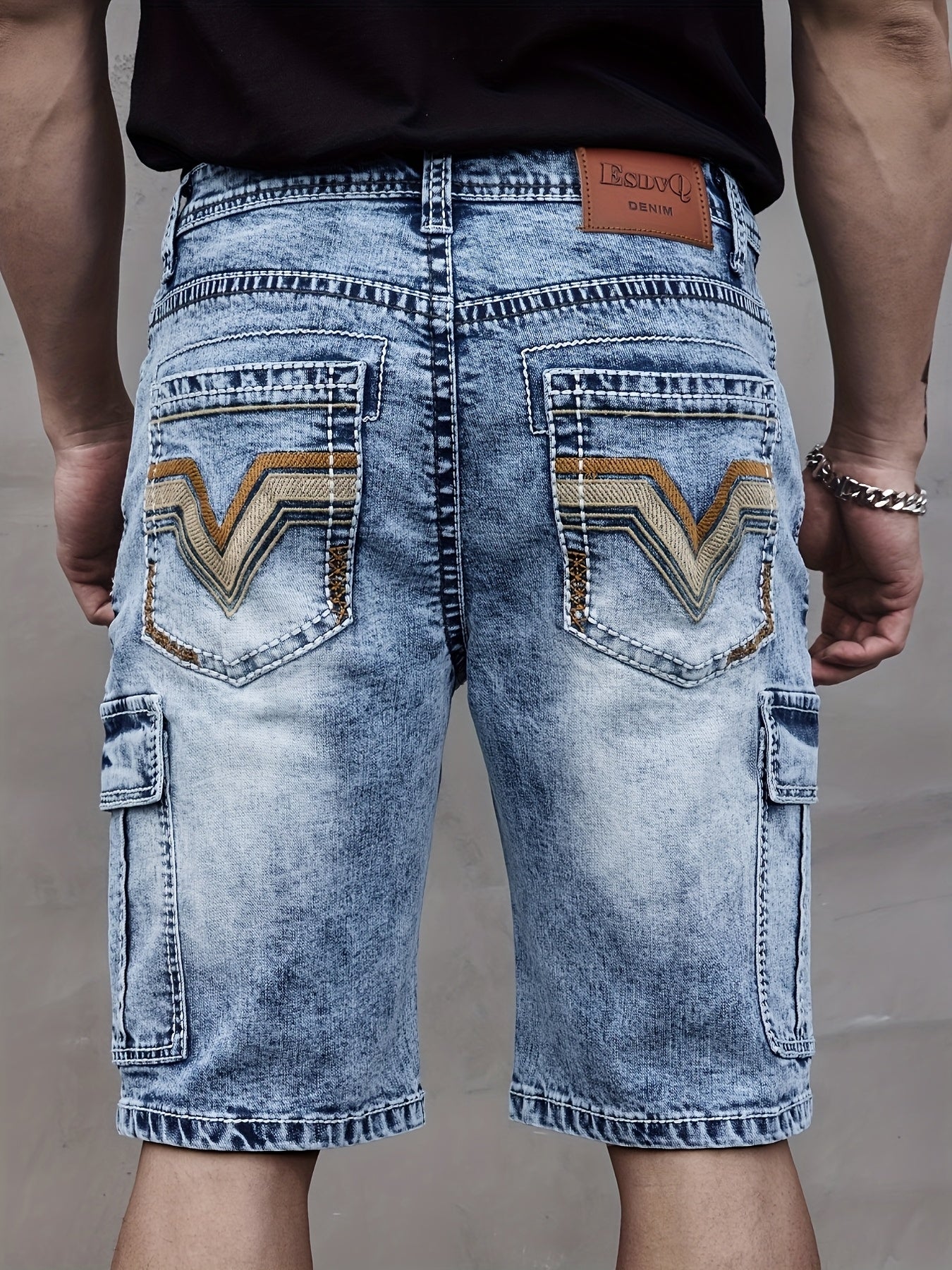 Men's Multi-Pocket Denim Shorts - Practical and Comfortable