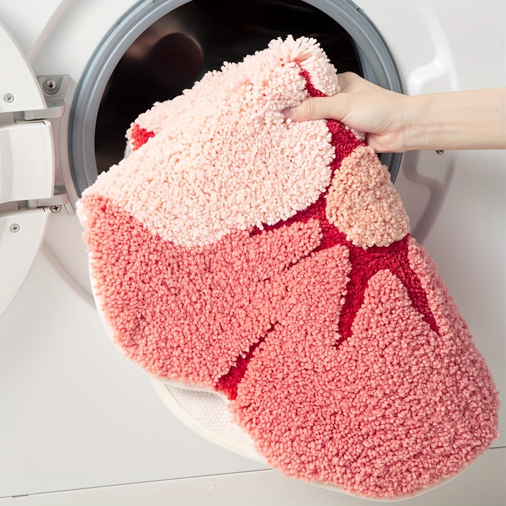 Fluffy Flower Bathroom Rug – Absorbent and Soft for Extra Comfort