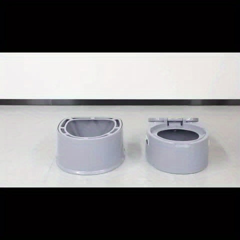 Portable Gray PVC Toilet - Comfortable and Convenient for Camping and Emergency Use
