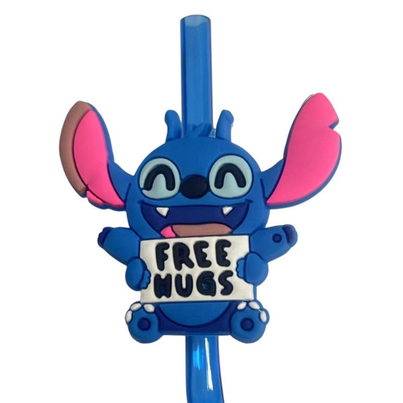 Stitch Reusable Straw Set – 16 Colorful Straws for Parties and Birthdays