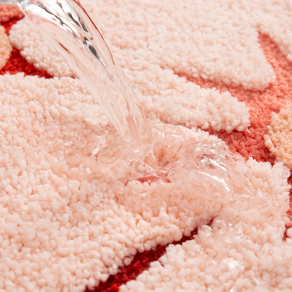 Fluffy Flower Bathroom Rug – Absorbent and Soft for Extra Comfort
