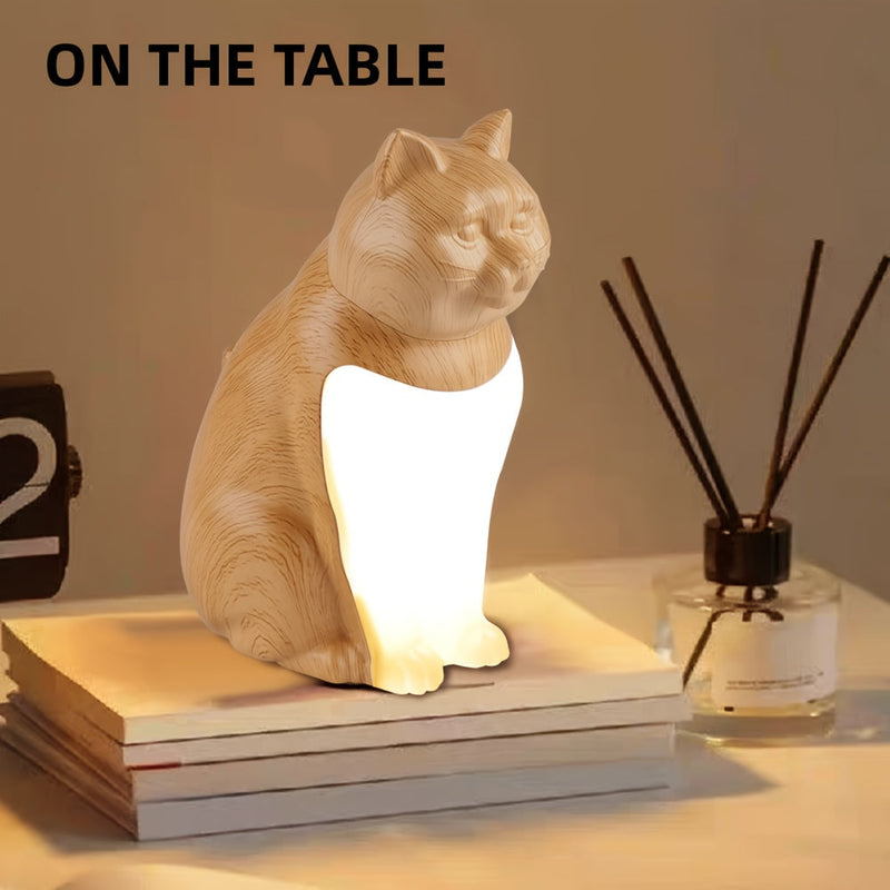 Decorative Cat Night Light with Touch Control and Dimmable Light