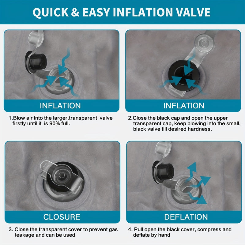 Inflatable Leg Elevation Pillow - For Improved Blood Circulation, Ideal for Sleeping