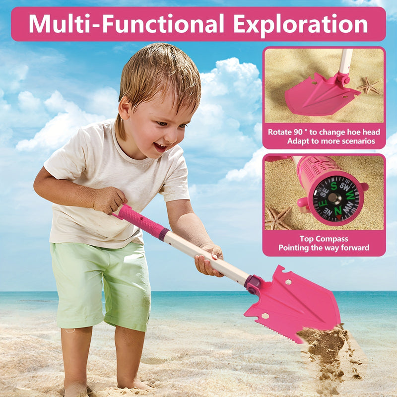 Beach Adventure Playset for Kids – Complete with Foldable Bucket, Shovel, and Net for Outdoor Exploration