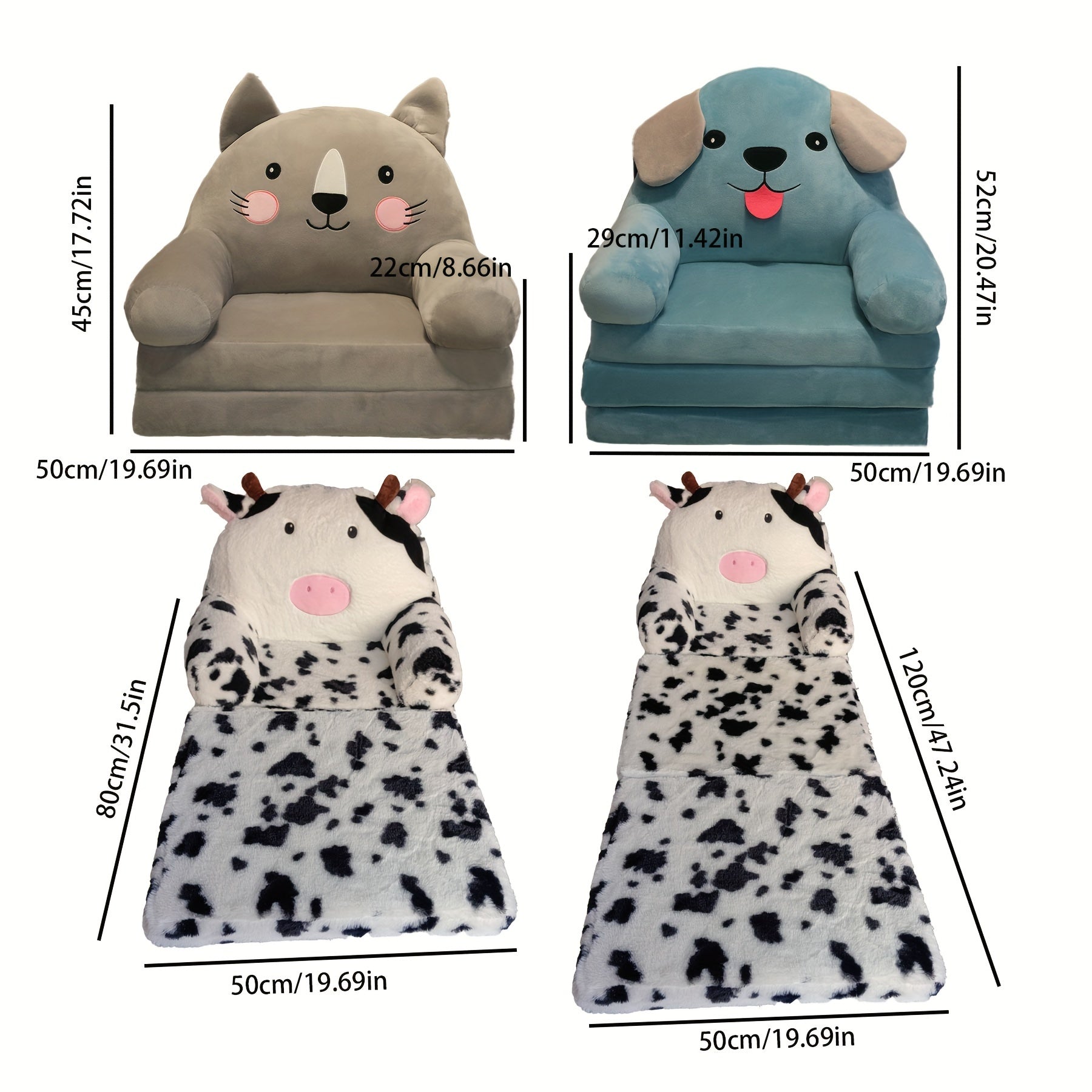 Cozy Folding Sofa for Children - For Playful Fun and Relaxation