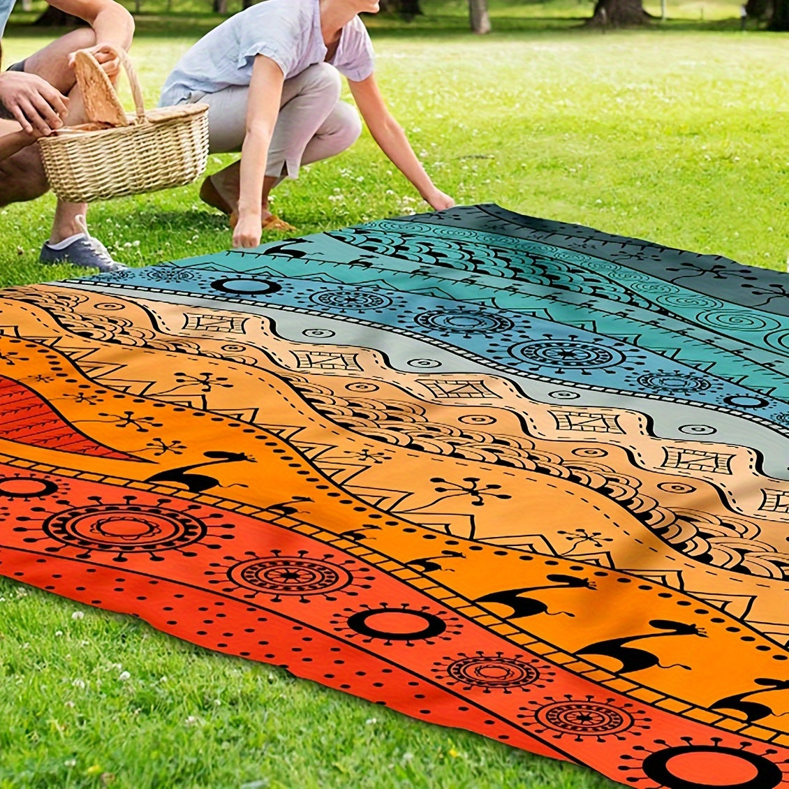 TropiComfort Oversized Beach Mat – Spacious, Durable, and Sand-Resistant