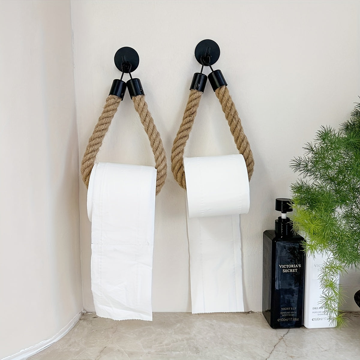 Hemp Rope Toilet Paper Holder - For Stylish Bathrooms