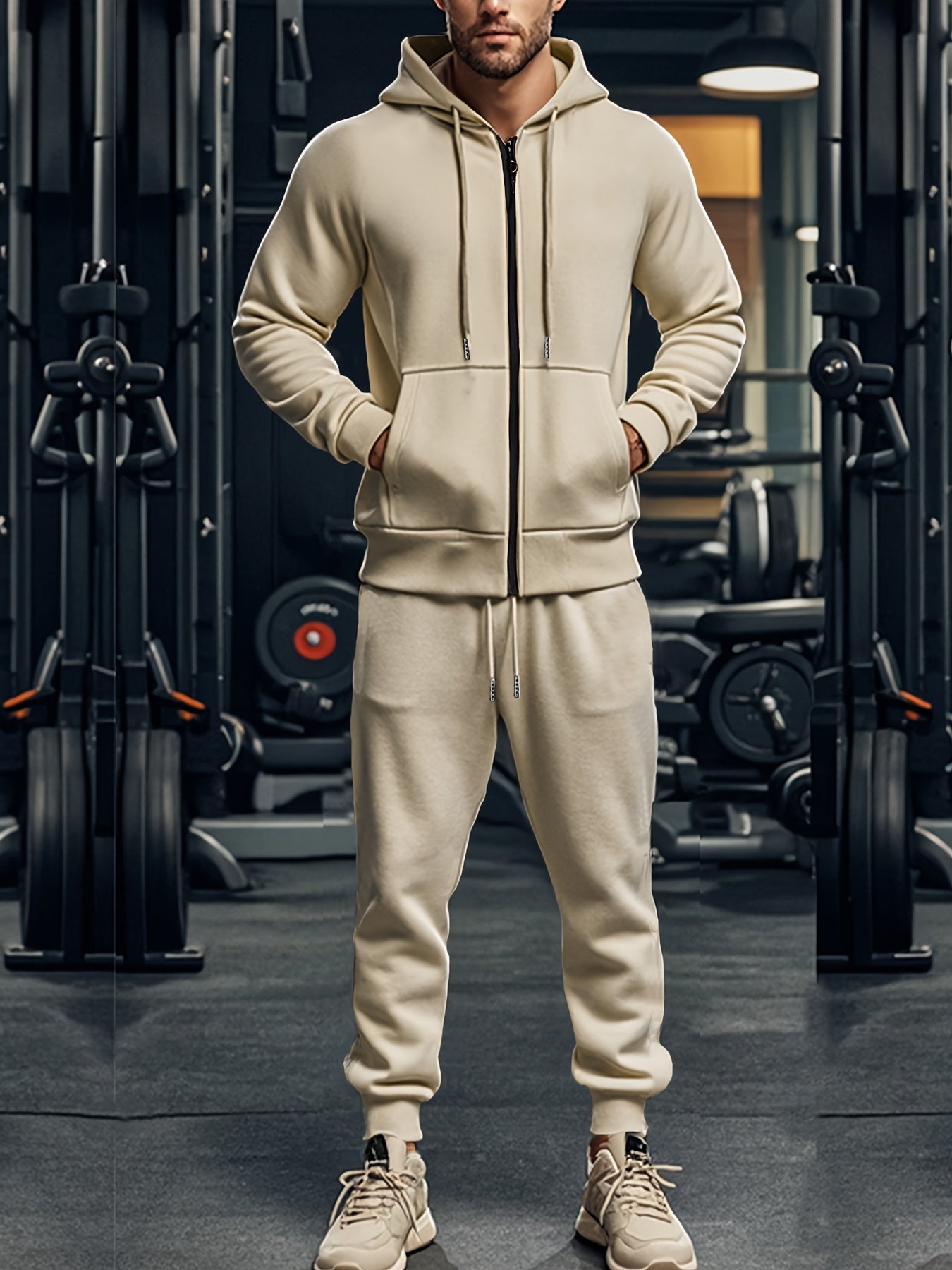 Men's Sporty Hoodie and Pants Set – Comfortable and Stylish for Sports and Leisure
