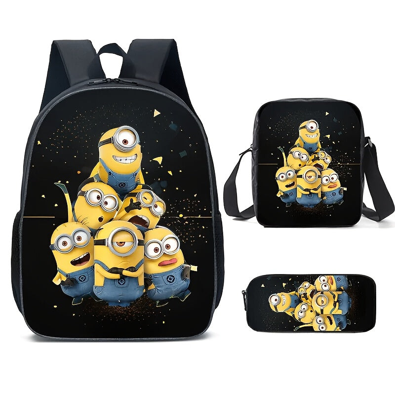Minions School Set - Backpack, Lunch Bag & Pencil Case for Kids