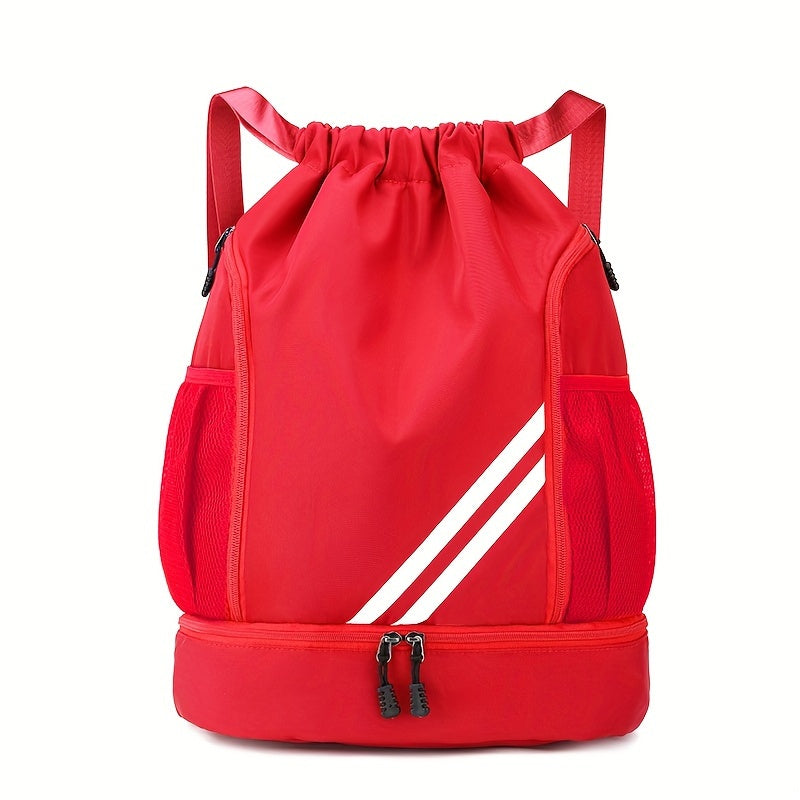 Sporty Drawstring Backpack - Spacious and versatile for any activity