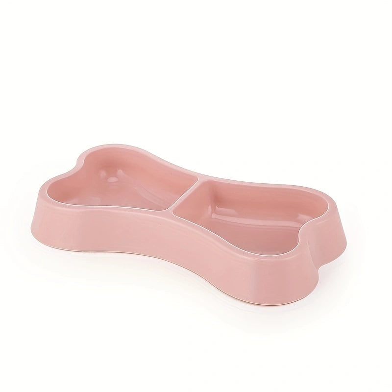 Macaron Bone-Shaped Double Dog Bowl – Practical and Stylish Feeding for Your Dog