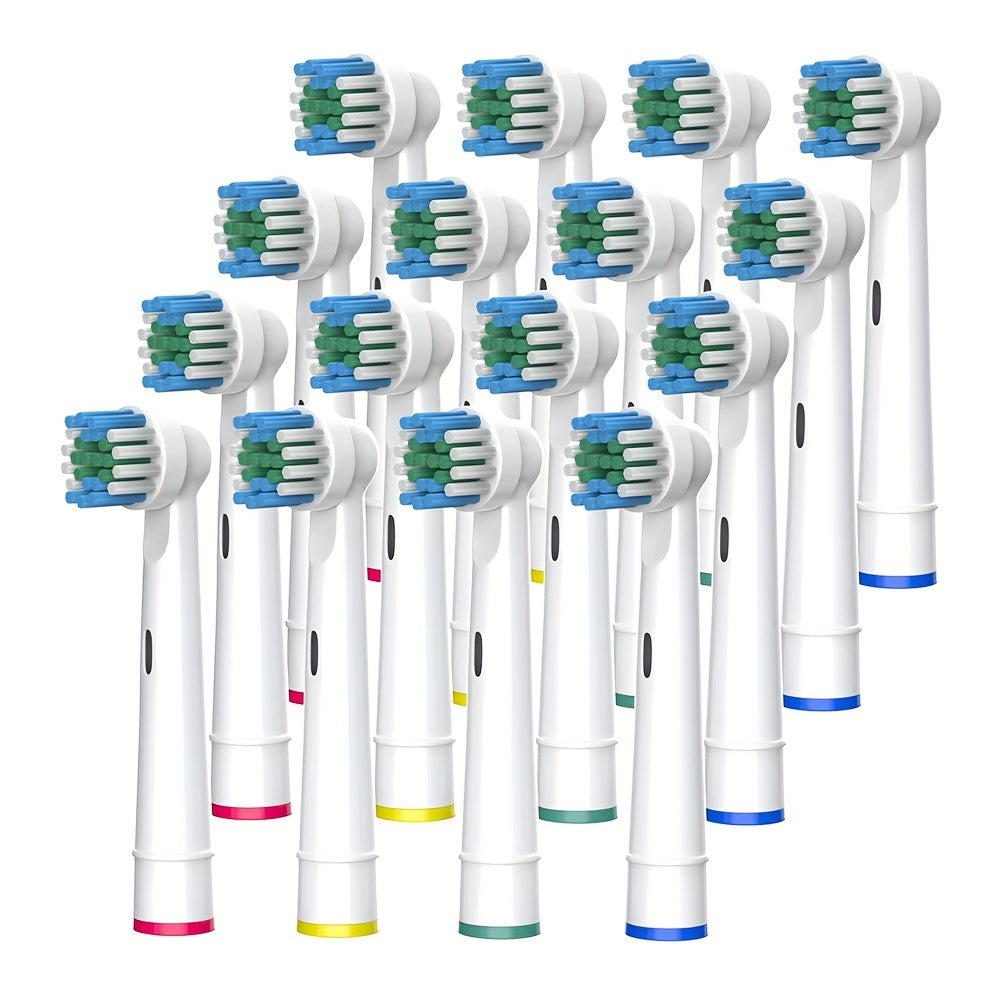 16 Replacement Toothbrush Heads – Compatible with Oral-B Models and Provides Thorough Cleaning