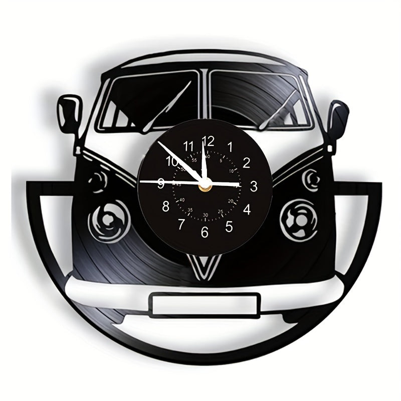 Vintage Minibus Wall Clock - Retro Charm for Any Space