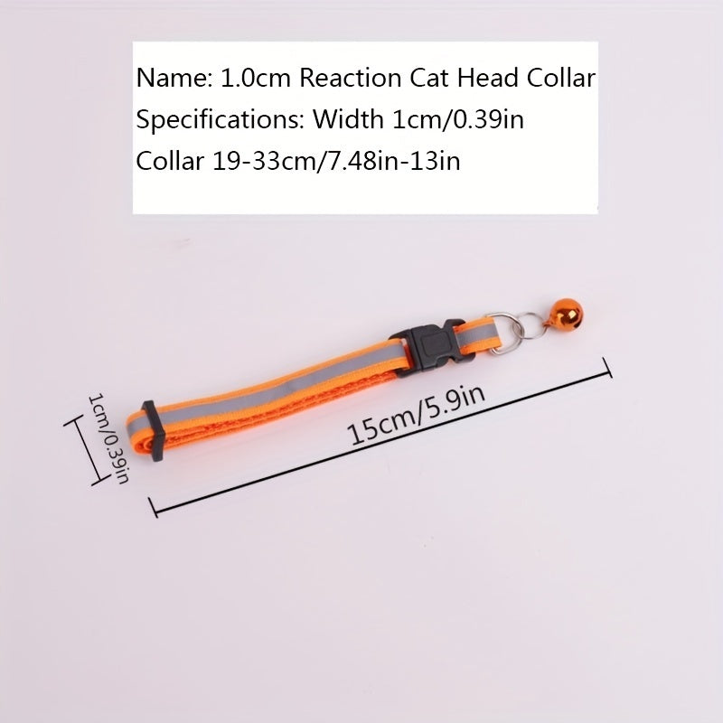 Reflective Cat Collar with AirTag Holder and Bell – Adjustable Collar for Night Visibility