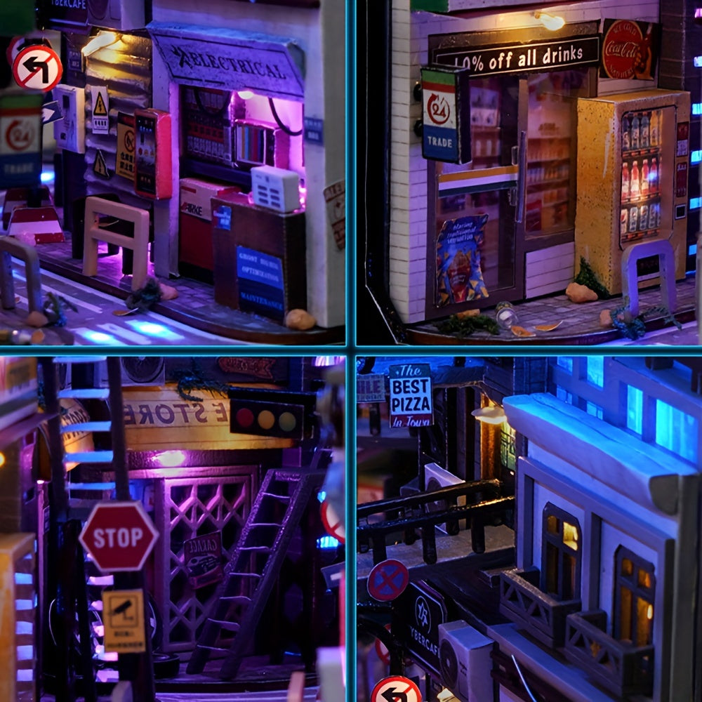 Cyberpunk DIY Cabin Kit – 3D Model for Home Decoration with Lighting