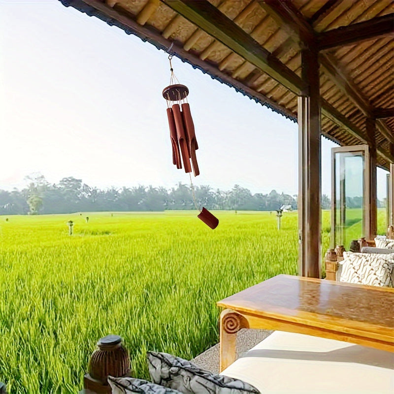 Handmade Bamboo Wind Chime – Ideal for Outdoors and Indoors with Soothing Sounds