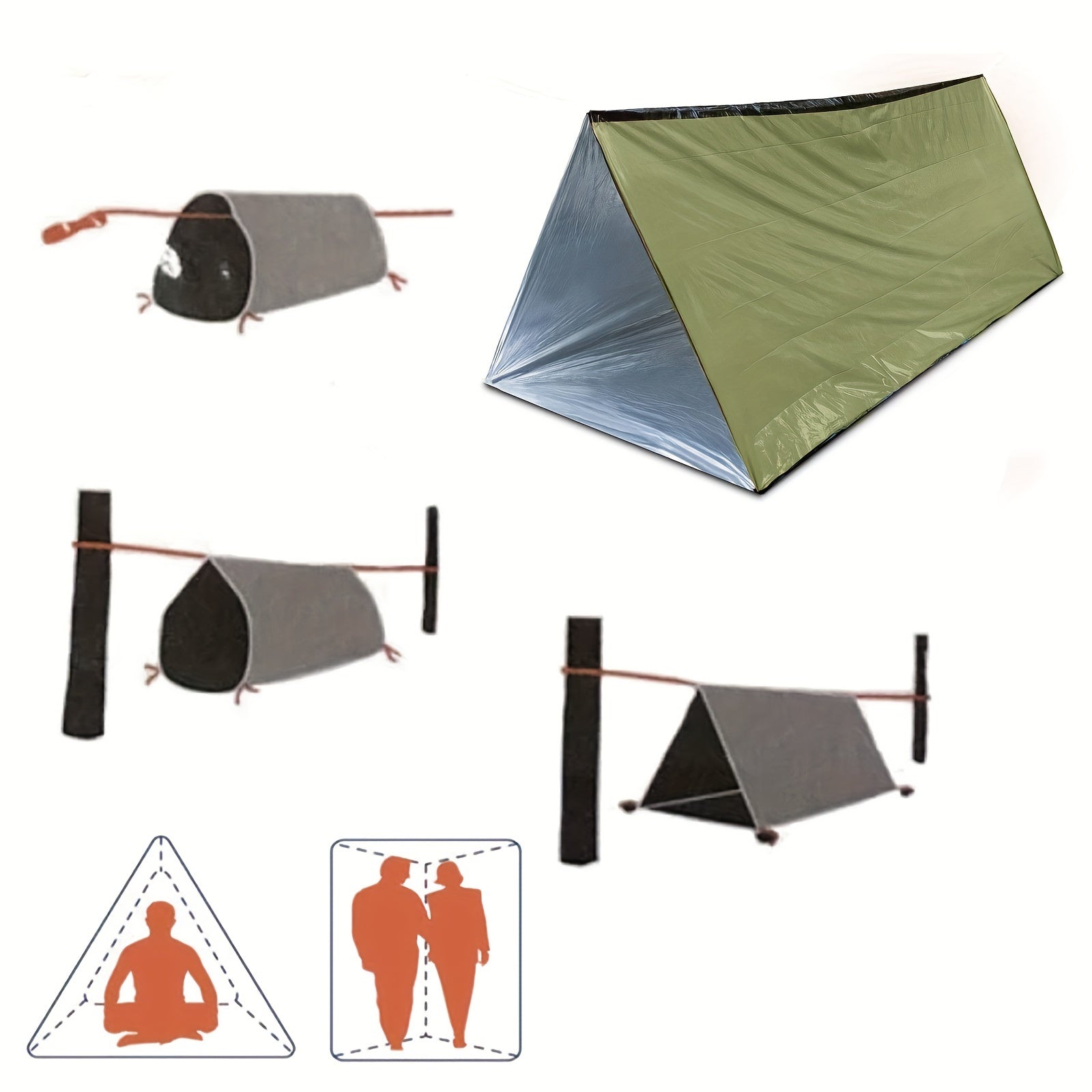 Survivor Emergency Tent - Waterproof Emergency Shelter for 2 People