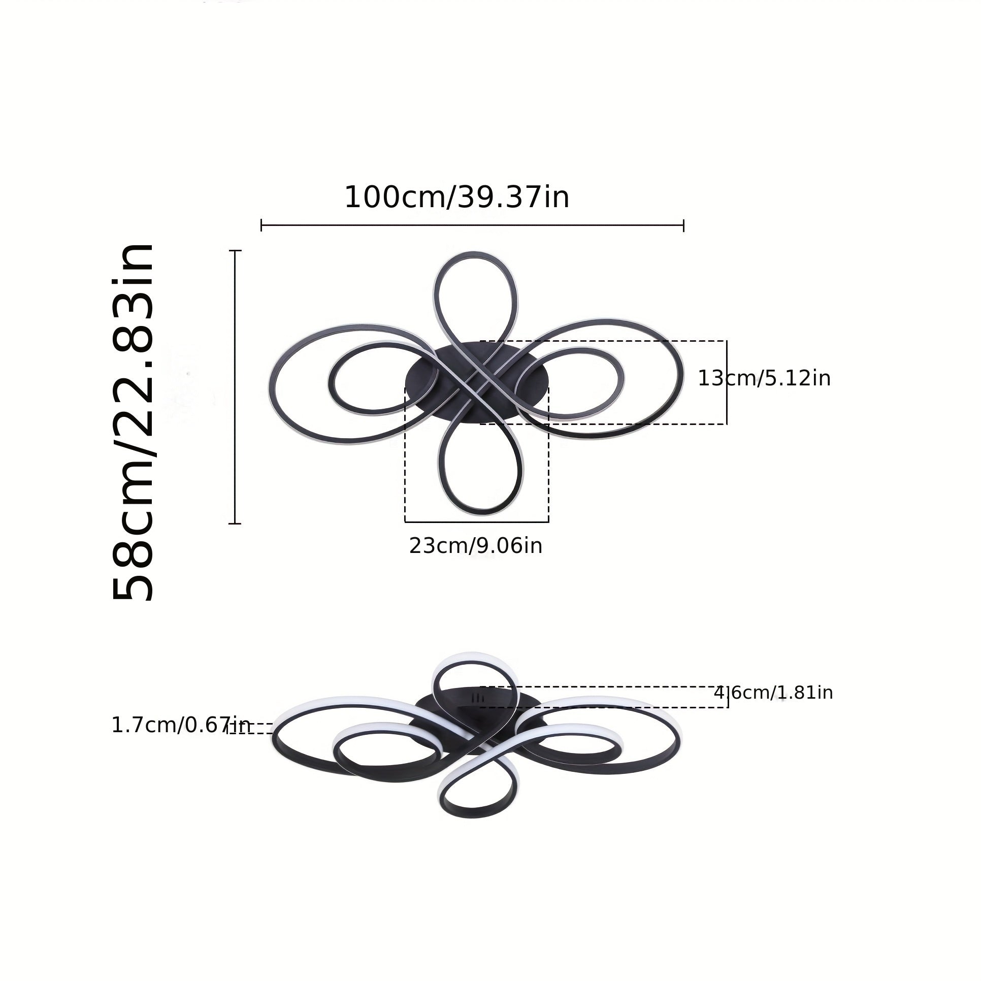 LED Ceiling Lamp 90W – Large Diameter and Dimmable
