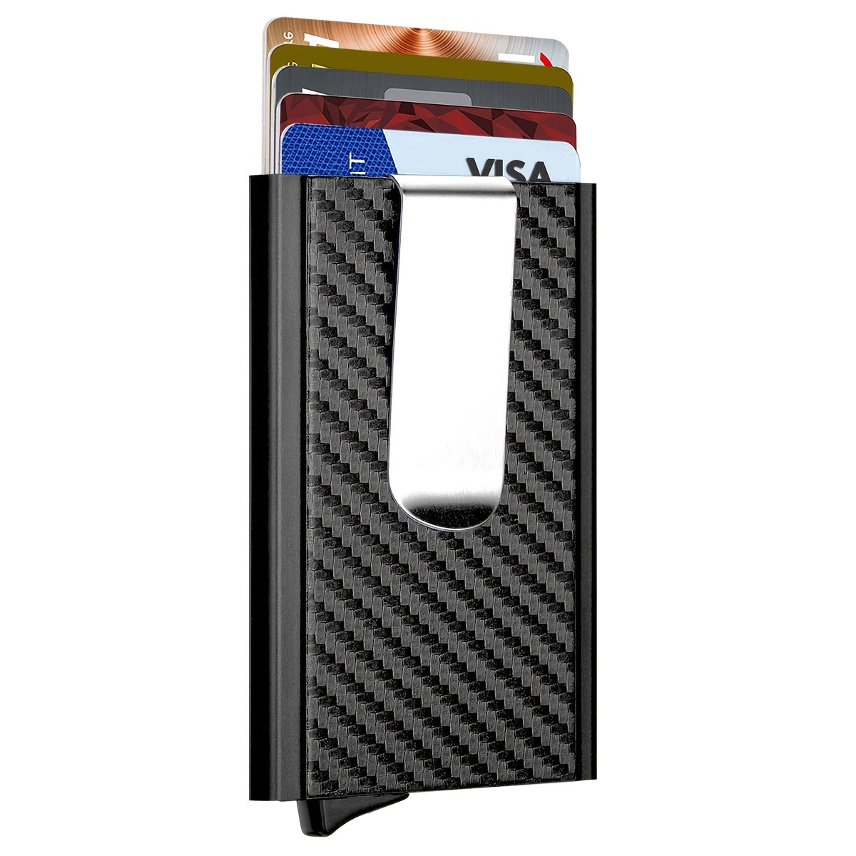RFID Blocking Card Holder – Automatic Dispensing and Large Capacity for Safe Storage of Cards
