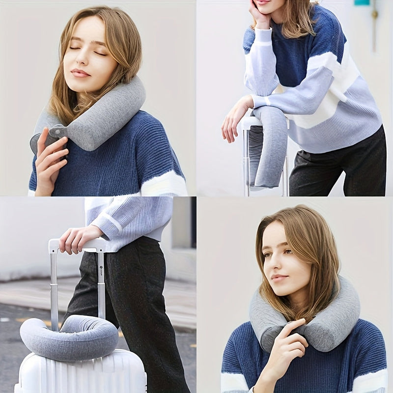 TravelEase Adjustable Travel Neck Pillow – Support and Comfort