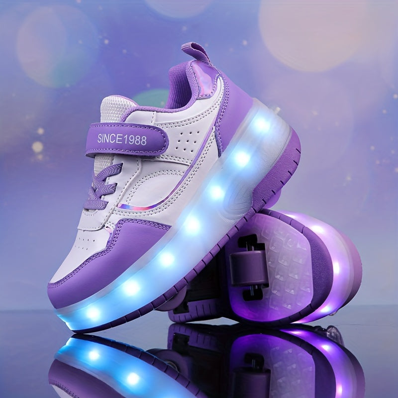GlowRiders Roller Sneakers - For Kids with Light Show