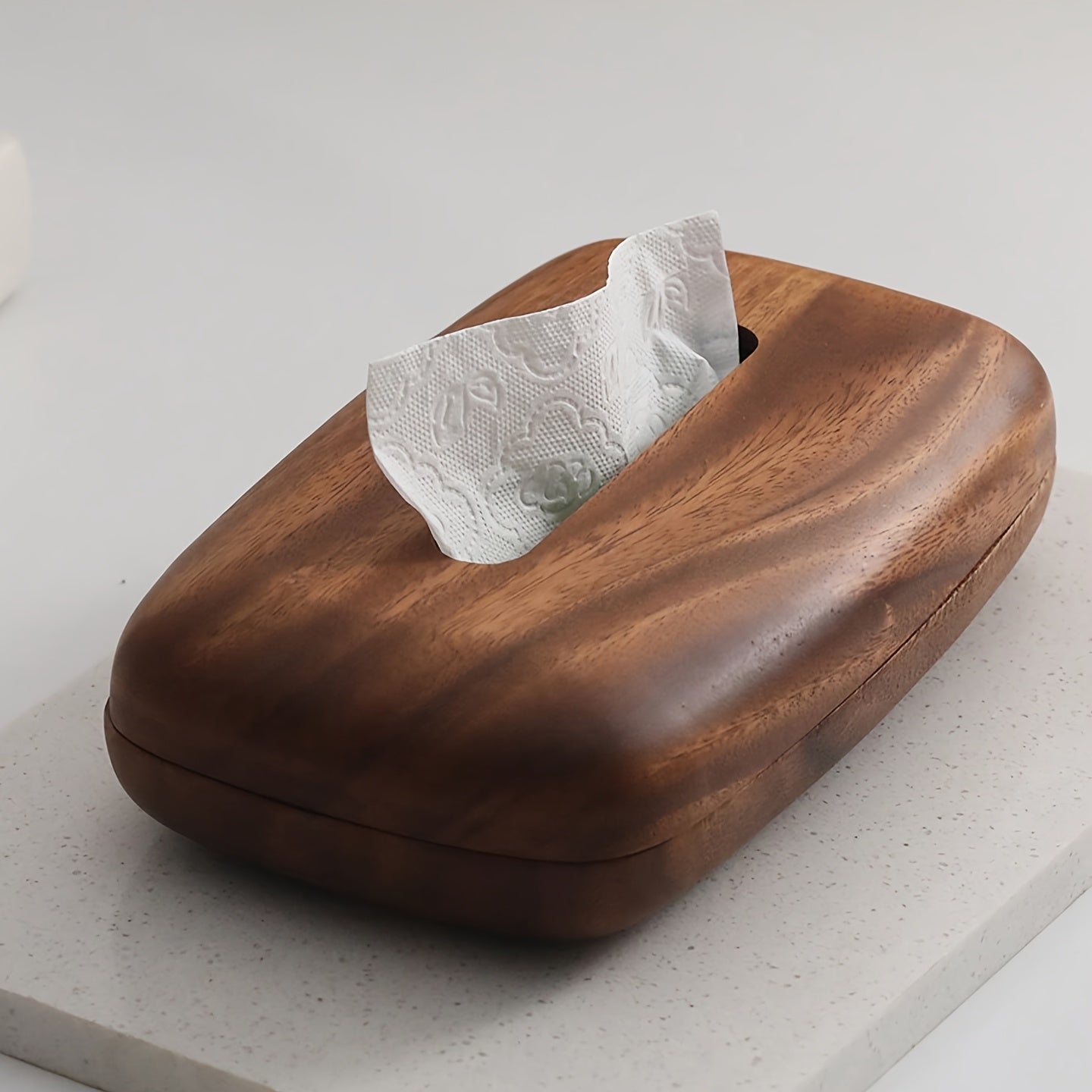 Walnut Tissue Box Holder – Elegant and Functional Design
