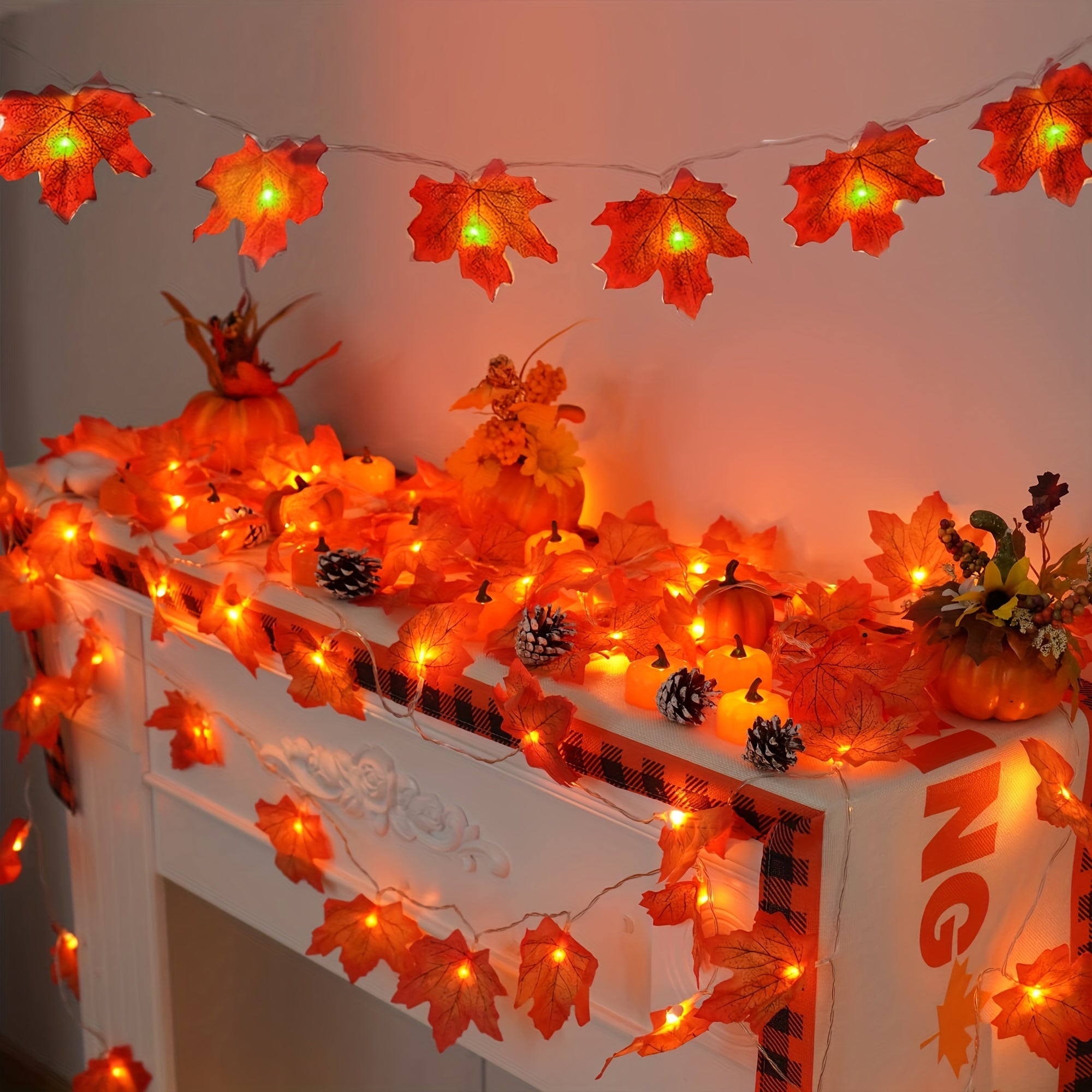 LED Leaf Light String – Warm Autumn Atmosphere for Home and Parties