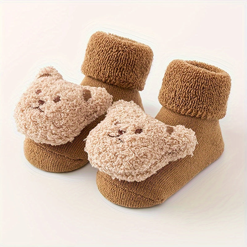 Tessa Cute Bear Slippers for Kids - For Warmth and Fun