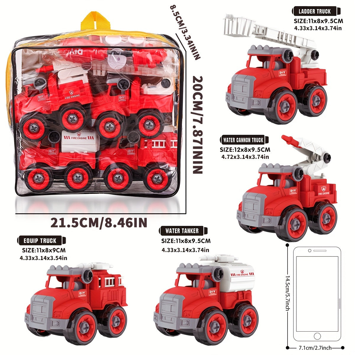 Firefighter Heroes Building Set - Create Your Own Fire Trucks and Save the Day