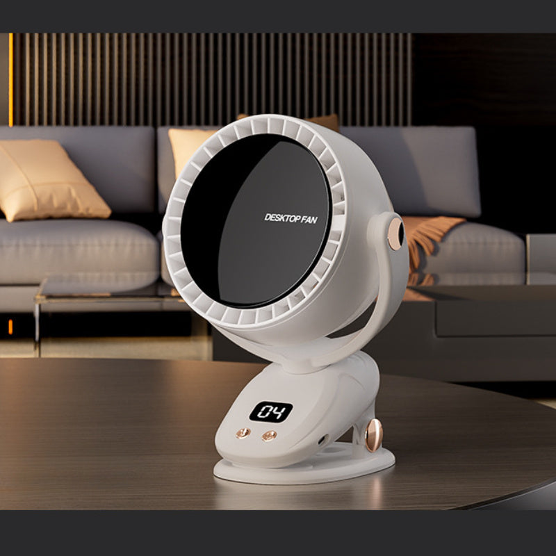 Portable Bladeless Fan with Digital Display – Quiet and Rechargeable Cooling for Indoor and Outdoor Use