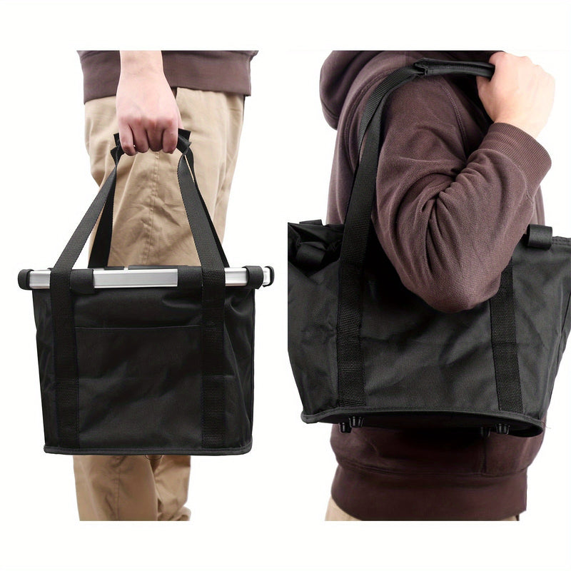 Foldable Bicycle Basket – High Capacity and Sturdy Load Capacity for Bikes and Pets