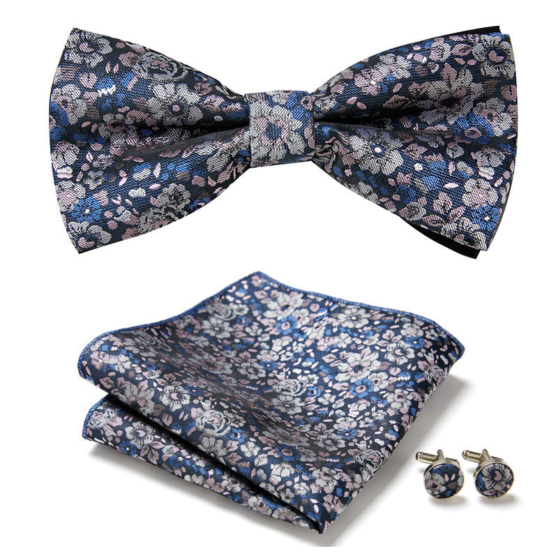 Elegant Bow Tie Set – Handcrafted with Matching Accessories