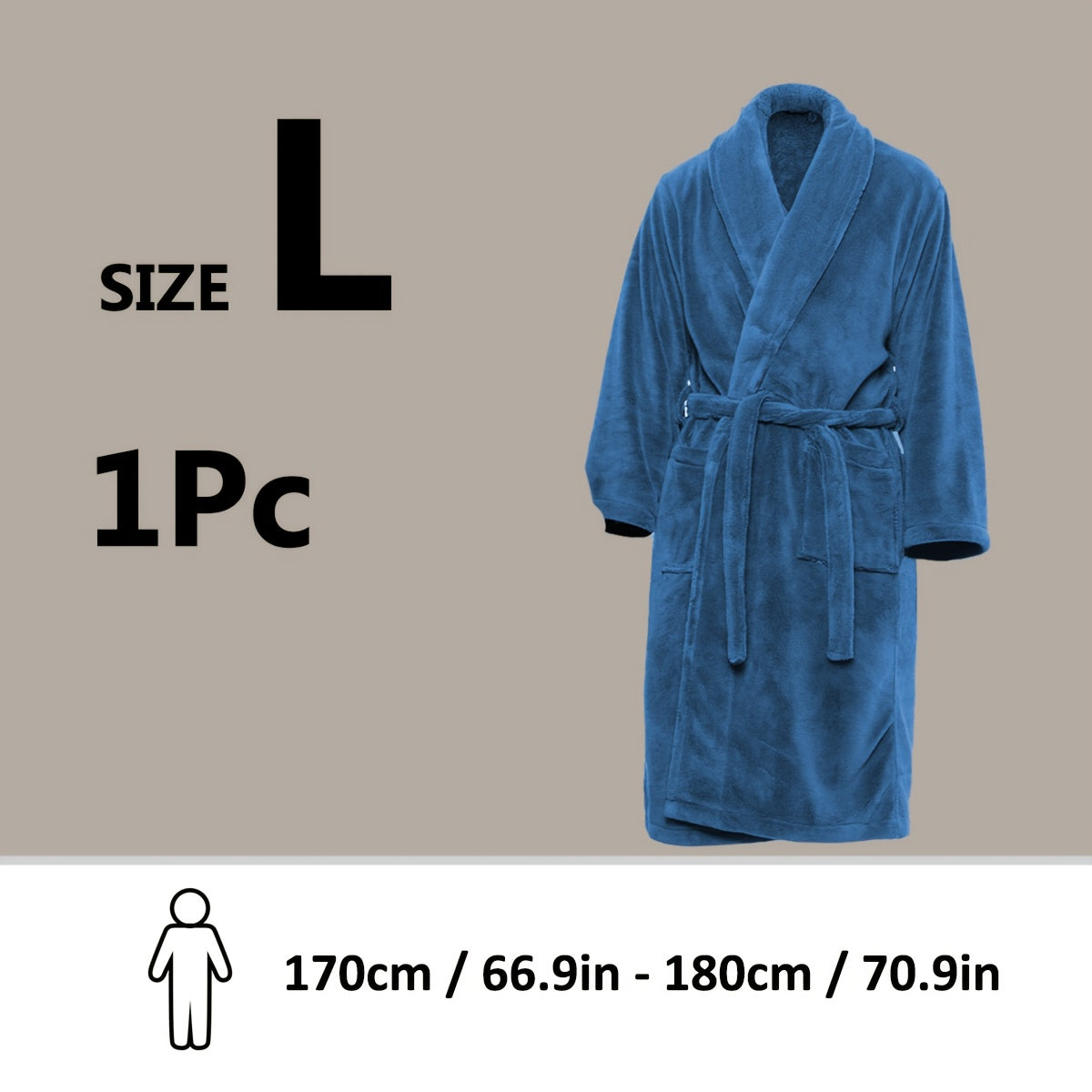 Luxe Unisex Coral Fleece Bathrobe – Ultra Soft and Warm for Your Comfort