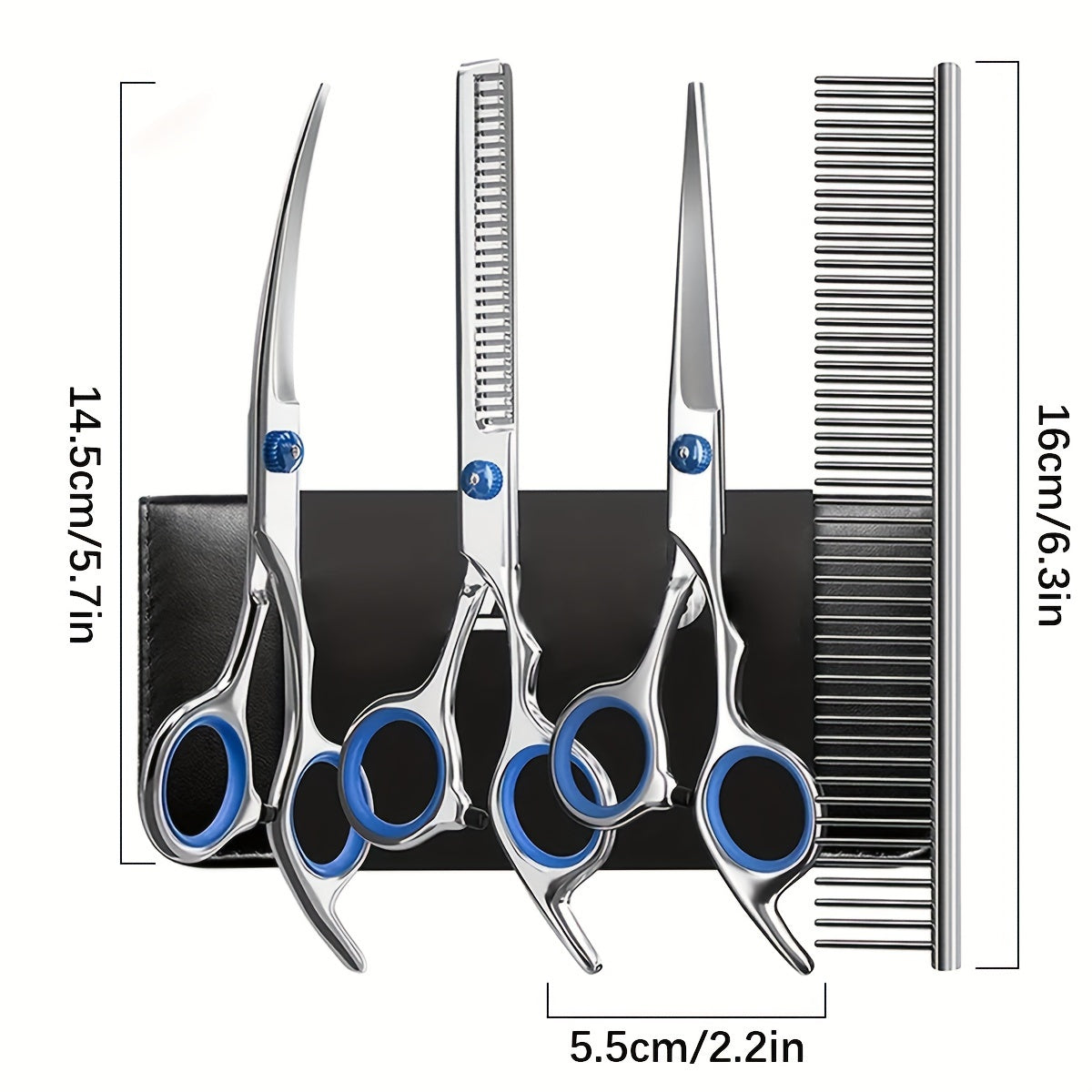 Professional Pet Grooming Kit – Scissors and Comb for Perfect Grooming of Dogs and Cats