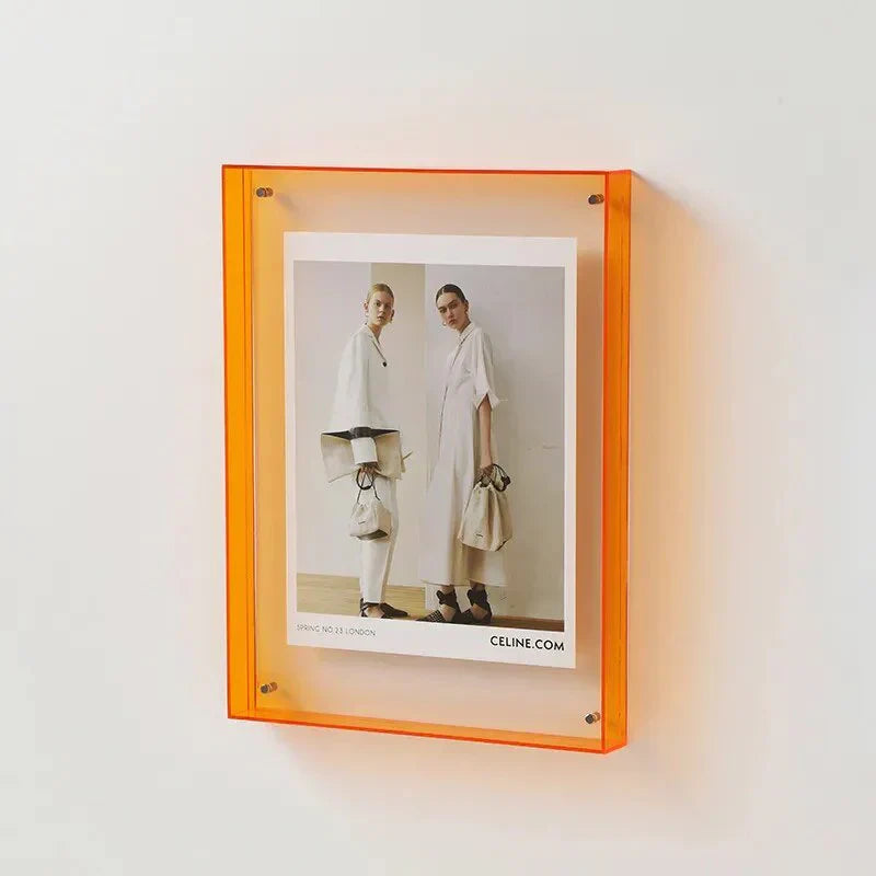 Vibrant Acrylic Display Frame – Contemporary Coloured Picture Holder