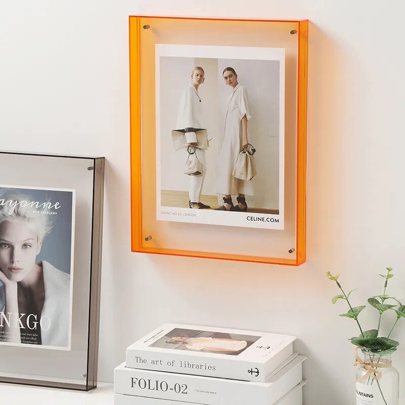 Vibrant Acrylic Display Frame – Contemporary Coloured Picture Holder