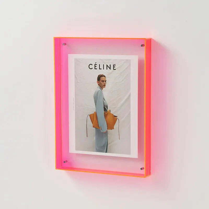 Vibrant Acrylic Display Frame – Contemporary Coloured Picture Holder