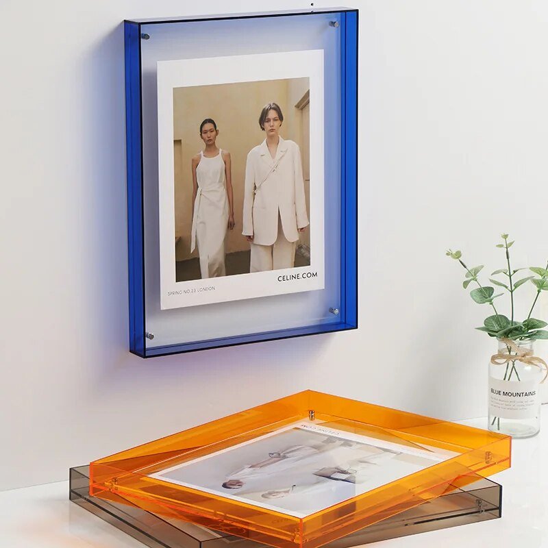 Vibrant Acrylic Display Frame – Contemporary Coloured Picture Holder