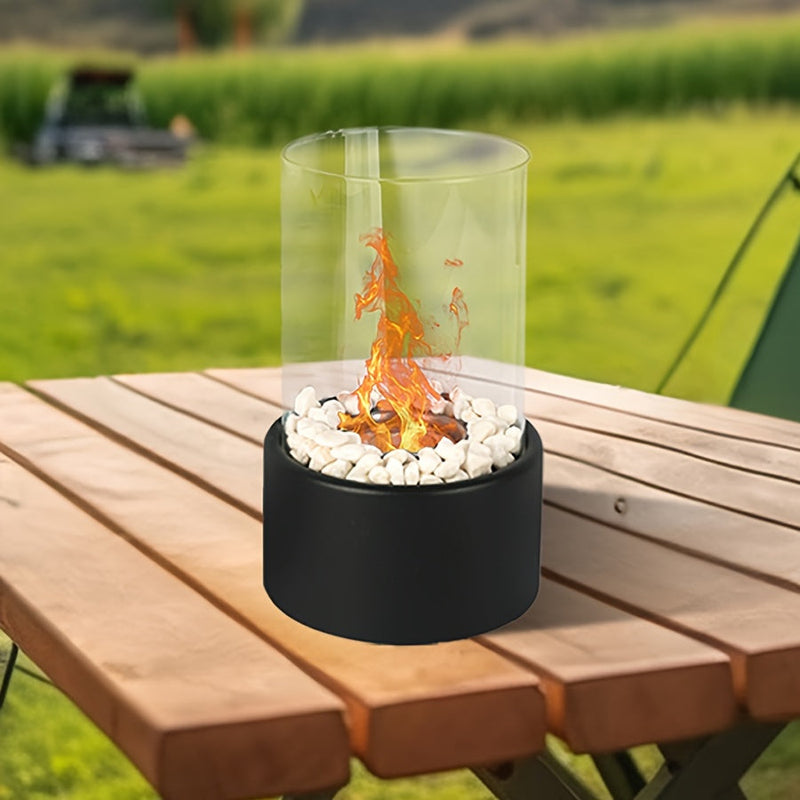 Rustic Table Fireplace – Portable Alcohol Heating Stove for Indoor and Outdoor Use
