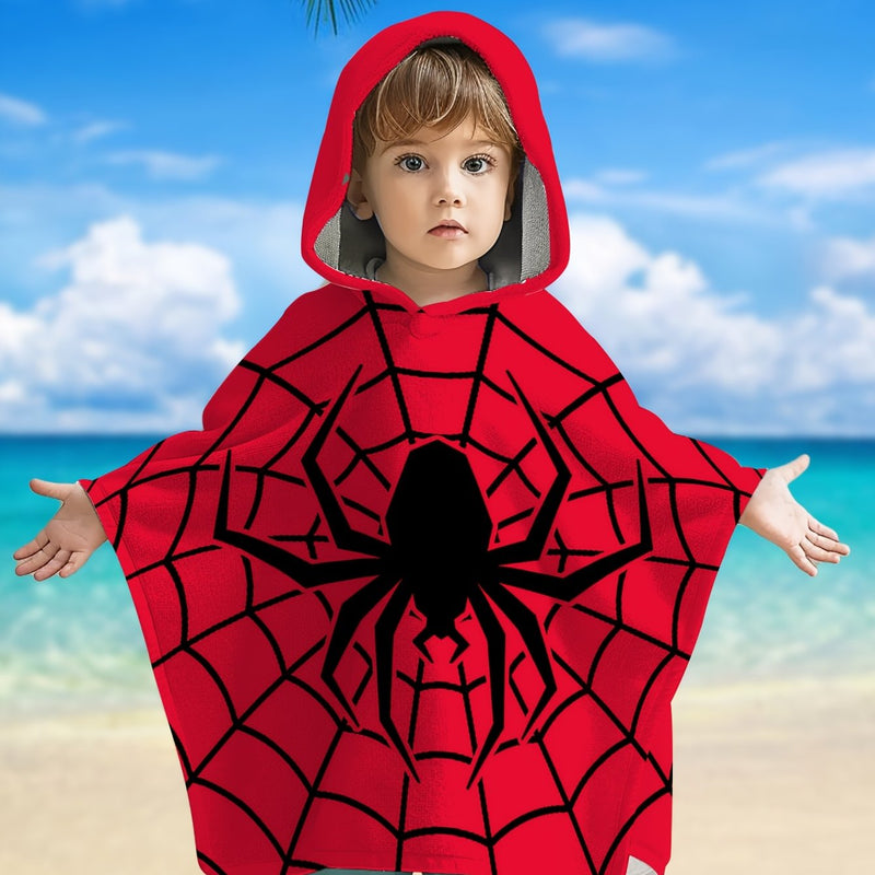 Spider Web Hooded Bath Towel – Flame-Resistant & Multi-Use Cape