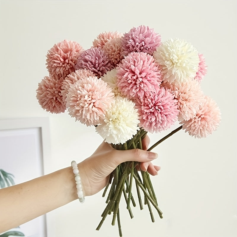 Set of 5 Artificial Chrysanthemum Flowers – Realistic Floral Arrangements for Weddings and Home Decor