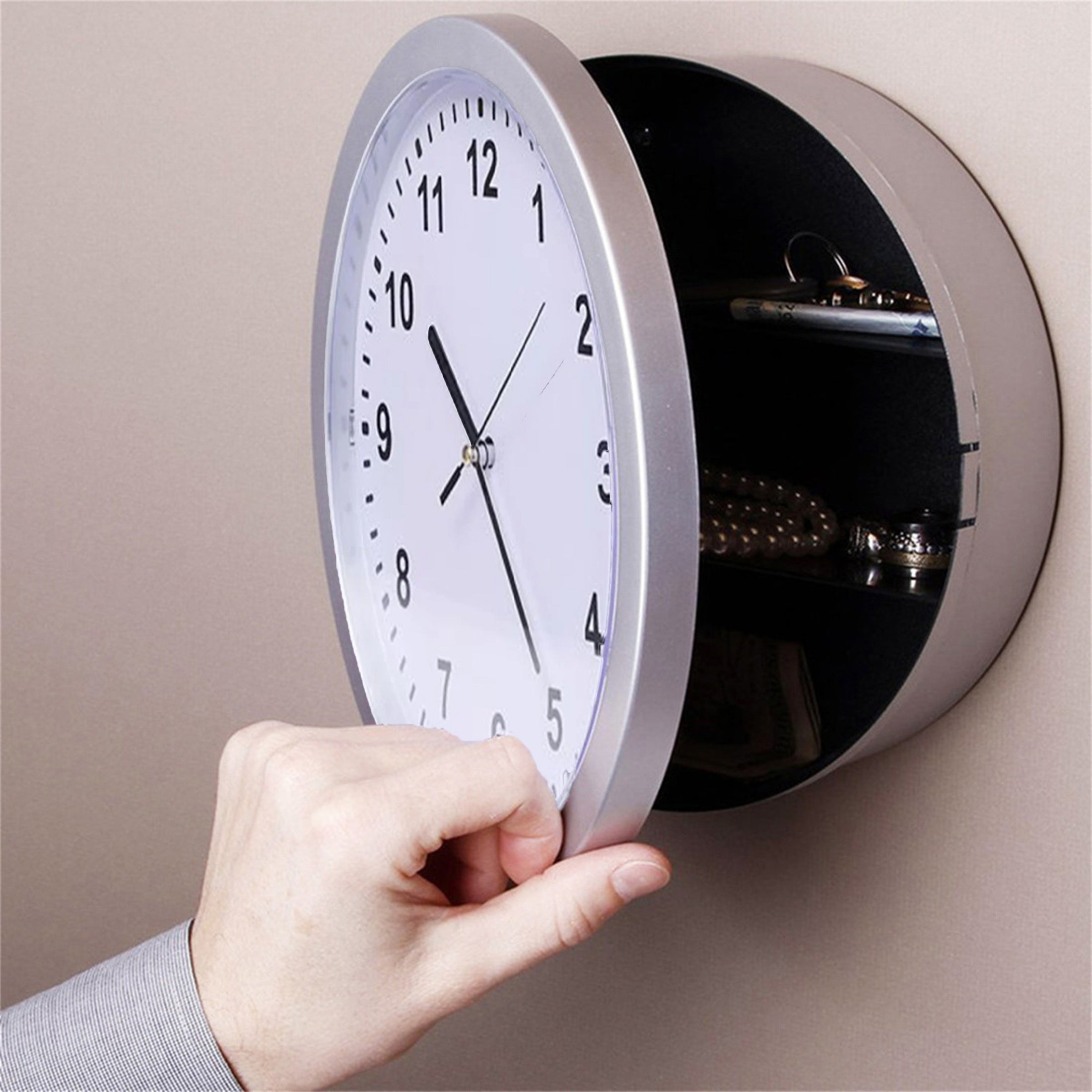 Wall Clock with Secret Storage Compartment – Practical and Discreet