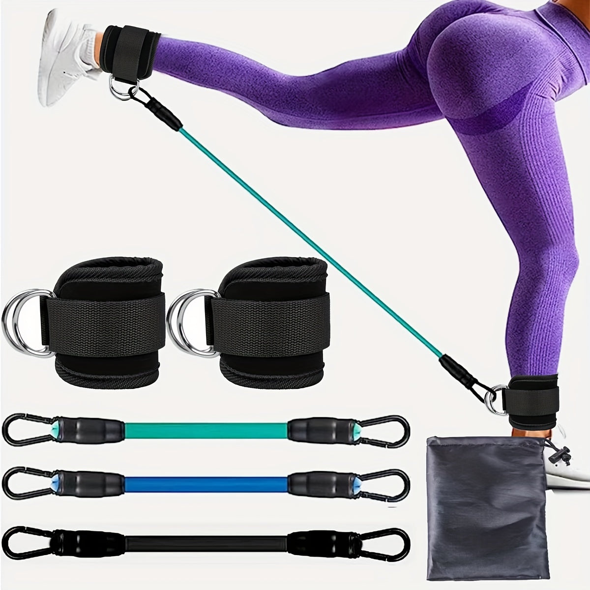 Adjustable Ankle Resistance Bands Set – Perfect for Booty and Legs Training at Home
