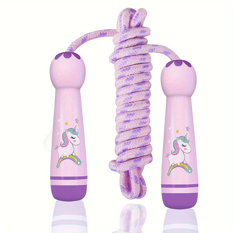 Unicorn Jump Rope - Cozy Jump Rope for Children with Wooden Handles